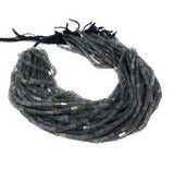 Labradorite Faceted Beads, Natural Gemstone Beads, Wholesale Beads, Bulk Beads, 13" Strand