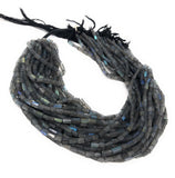 Labradorite Faceted Beads, Natural Gemstone Beads, Wholesale Beads, Bulk Beads, 13" Strand