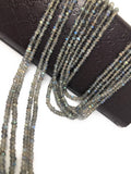Labradorite Gemstone Beads, Bulk Wholesale Beads for Jewelry Making, Natural Faceted Labradorite Beads , 13" Strand