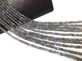 Labradorite Gemstone Beads - Blue Fire Coated Labradorite Beads, Bulk Wholesale Beads for Jewelry Making, 4-4.5mm, 13" Strand