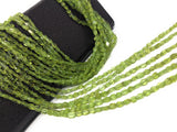 Natural Peridot Faceted Beads, Genuine Gemstone Wholesale Beads, Bulk Jewelry Supplies for Jewelry Making, 12.5" Strand