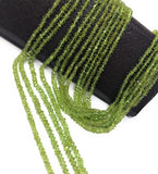 Natural Peridot Gemstone Beads, Genuine Gemstone Wholesale Beads, Bulk Beads for Jewelry Making, 3.5mm- 4mm Beads, 12.5" Strand