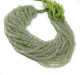 Natural Prehnite Beads, Gemstone Beads, Bulk Wholesale Beads for Jewelry Making, Jewelry Supplies, 13.25" Strand