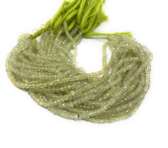 Prehnite Faceted Beads, Gemstone Beads, Bulk Wholesale Beads for Jewelry Making, Jewelry Supplies, 13