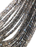 Labradorite Gemstone Beads, Bulk Wholesale Beads for Jewelry Making, Blue Flash Labradorite Beads , 3.5-4mm , 13.25" Strand