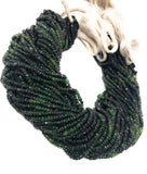 Natural Chrome Diopside Beads, Gemstone Beads, Wholesale Beads, Bulk Beads, Jewelry Supplies for Jewelry Making, 3- 3.5mm, 14"strand