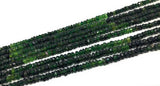 Natural Chrome Diopside Beads, Gemstone Beads, Wholesale Beads, Bulk Beads, Jewelry Supplies for Jewelry Making, 3- 3.5mm, 14"strand