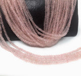 Rose Quartz Gemston Beads, Jewelry Supplies for Jewelry Making, Wholesale Supplies, Bulk Beads, 3.5- 4.5mm , 13" Strand