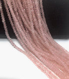 Rose Quartz Gemston Beads, Jewelry Supplies for Jewelry Making, Wholesale Supplies, Bulk Beads, 3.5- 4.5mm , 13" Strand