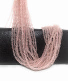 Rose Quartz Gemston Beads, Jewelry Supplies for Jewelry Making, Wholesale Supplies, Bulk Beads, 3.5- 4.5mm , 13" Strand