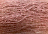 Rose Quartz Gemston Beads, Jewelry Supplies for Jewelry Making, Wholesale Supplies, Bulk Beads, 3.5- 4.5mm , 13" Strand