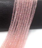 Rose Quartz Gemston Beads, Jewelry Supplies for Jewelry Making, Wholesale Supplies, Bulk Beads, AAA + Quality, 4mm -4.5mm , 13" Strand