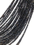 Black Tigers Eye Beads, Gemstone Beads, Jewelry Supplies for Jewelry Making, Wholesale Beads, Bulk Beads, 3-4mm , 13.5" Strand