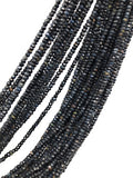 Black Tigers Eye Beads, Gemstone Beads, Jewelry Supplies for Jewelry Making, Wholesale Beads, Bulk Beads, 3-4mm , 13.5" Strand