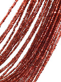 Garnet Gemstone Beads, Mozambique Garnet Beads, Jewelry Supplies for Jewelry Making, Wholesale Beads, Bulk Beads, 3 -3.5mm , 12.5" Strand