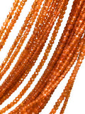 Carnelian Gemstone Beads, Natural Carnelian Beads, Jewelry Supplies for Jewelry Making, Bulk Beads, Wholesale Beads, 13" Strand