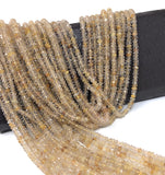 Golden Rutile Beads, Gemstone Beads, Jewelry Supplies for Jewelry Making, Wholesale Beads, Bulk Beads, AAA+ Quality, 13" Strand