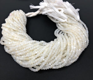 White Moonstone Beads, Gemstone Beads, Jewelry Supplie for Jewelry Making, Wholesale Beads, Bulk Beads, AAA Quality 13" Strand