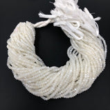 White Moonstone Beads, Gemstone Beads, Jewelry Supplie for Jewelry Making, Wholesale Beads, Bulk Beads, AAA Quality 13" Strand