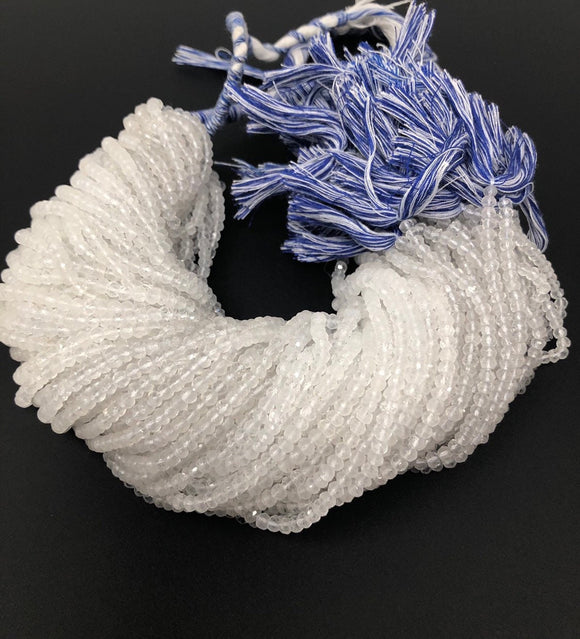 Crystal Quartz Beads, Gemstone Beads, Wholesale Beads, Bulk Beads, Jewelry Making Supplies, AAA Quality, 4-4.5mm, 13