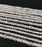Clear Crystal Quartz Beads, Wholesale Bulk Beads, DIY Jewelry Making Supplies, Spiritual Energy Healing Chakra Gemstone Beads, 13" Strand