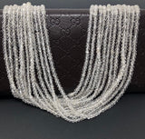 Clear Crystal Quartz Beads, Wholesale Bulk Beads, DIY Jewelry Making Supplies, Spiritual Energy Healing Chakra Gemstone Beads, 13" Strand