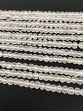 Crystal Quartz Beads, Gemstone Beads, Wholesale Beads, Bulk Beads, Jewelry Making Supplies, AAA Quality, 4-4.5mm, 13" Strand