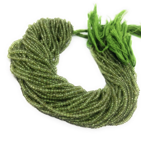 Natural Peridot Gemstone Beads, Genuine Gemstone Wholesale Beads, Bulk Beads for Jewelry Making, 3-3.5mm Beads, 13