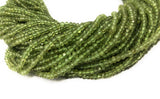 Natural Peridot Gemstone Beads, Genuine Gemstone Wholesale Beads, Bulk Beads for Jewelry Making, 3-3.5mm Beads, 13" Strand