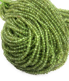 Natural Peridot Gemstone Beads, Genuine Gemstone Wholesale Beads, Bulk Beads for Jewelry Making, 3-3.5mm Beads, 13" Strand