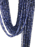 Natural Iolite Faceted Beads, Gemstone Beads, Wholesale Beads, Bulk Beads, AA Quality, 4-4.5mm, 13" Strand