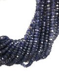 Natural Iolite Faceted Beads, Gemstone Beads, Wholesale Beads, Bulk Beads, AA Quality, 5-6mm, 13" Strand