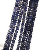 Natural Iolite Faceted Beads, Gemstone Beads, Wholesale Beads, Bulk Beads, AA Quality, 5-6mm, 13" Strand