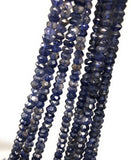 Natural Iolite Faceted Beads, Gemstone Beads, Wholesale Beads, Bulk Beads, AA Quality, 5-6mm, 13" Strand