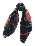 Printed Scrunchies for Women, Ponytail Holder Hair Tie for Girls, Long Tail Scarf Scrunchies for Women, Gifts for Girls