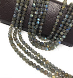 Natural Labradorite Gemstone Beads, Bulk Wholesale Beads for Jewelry Making, 6-7mm, 14" Strand