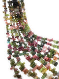 Natural Tourmaline Side Drilled Stick Beads, Gemstone Beads, Natural Tourmaline Beads, Jewelry Supplies, Wholesale Bulk Beads, 8" Strand
