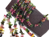 Natural Tourmaline Side Drilled Stick Beads, Gemstone Beads, Natural Tourmaline Beads, AAA+ Quality Wholesale Bulk Beads, 8" Strand