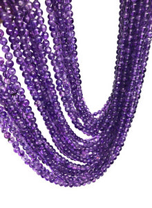4mm Natural Amethyst Gemstone Beads, Jewelry Supplies for Jewelry Making, Wholesale Gemstone Beads, 13.5" Strand