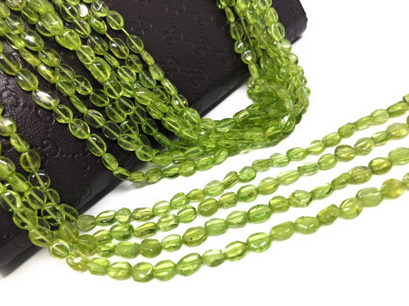 Natural Peridot Gemstone Oval Beads, Gemstone Wholesale Beads, Bulk Beads for Jewelry Making, 13