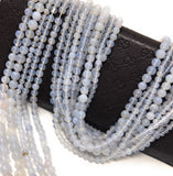 Natural Chalcedony Gemstone Beads, Jewelry Supplies for Jewelry Making, Wholesale Gemstone Beads, 13.5" Strand