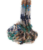 Natural Multi Stone Gemstone Coin Beads, Mix Stone Gemstone Beads, Bulk Wholesale Beads for Jewelry Making, 6-8mm, 15.5" Strand