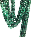 13" Natural Emerald Gemstone Beads, Smooth Emerald Oval Beads for Jewelry Making, May Birthstone Jewelry Supplies