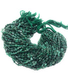 13" Natural Emerald Gemstone Beads, Smooth Emerald Oval Beads for Jewelry Making, May Birthstone Jewelry Supplies