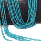 Natural Apatite Gemstone Beads, Genuine Gemstone Wholesale Jewelry Supplies for Jewelry Making, 3.5-4mm, 13" Strand