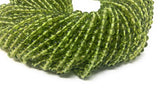 Natural Peridot Smooth Gemstone Beads, Genuine Gemstone Wholesale Beads, Bulk Beads for Jewelry Making, 4mm Beads, 13.75" Strand