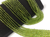Natural Peridot Smooth Gemstone Beads, Genuine Gemstone Wholesale Beads, Bulk Beads for Jewelry Making, 4mm Beads, 13.75" Strand