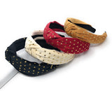 Wide Headband for Girls, Bohemian Headbands for Women, Vintage Style Velvet Retro Hairbands, Celstial Star Headbands, 1 Pc