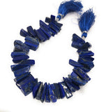 Lapis Lazuli Gemstone Beads, Natural Rough Lapis Lazuli Polished Beads, Jewelry Supplies for Jewelry Making, Wholesale Beads, 8" Strand