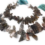 Multi Rutile Beads - Rough Polished, Gemstone Beads, Jewelry Supplies for Jewelry Making, Wholesale Beads, Bulk Beads, 8" Strand